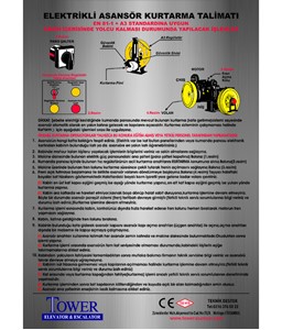 elektrikli asansör kurtarma talimatı, elektrikli asansör kurtarma talimatı