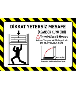 dikkat yetersiz mesafe etiketi, dikkat yetersiz mesafe etiketi